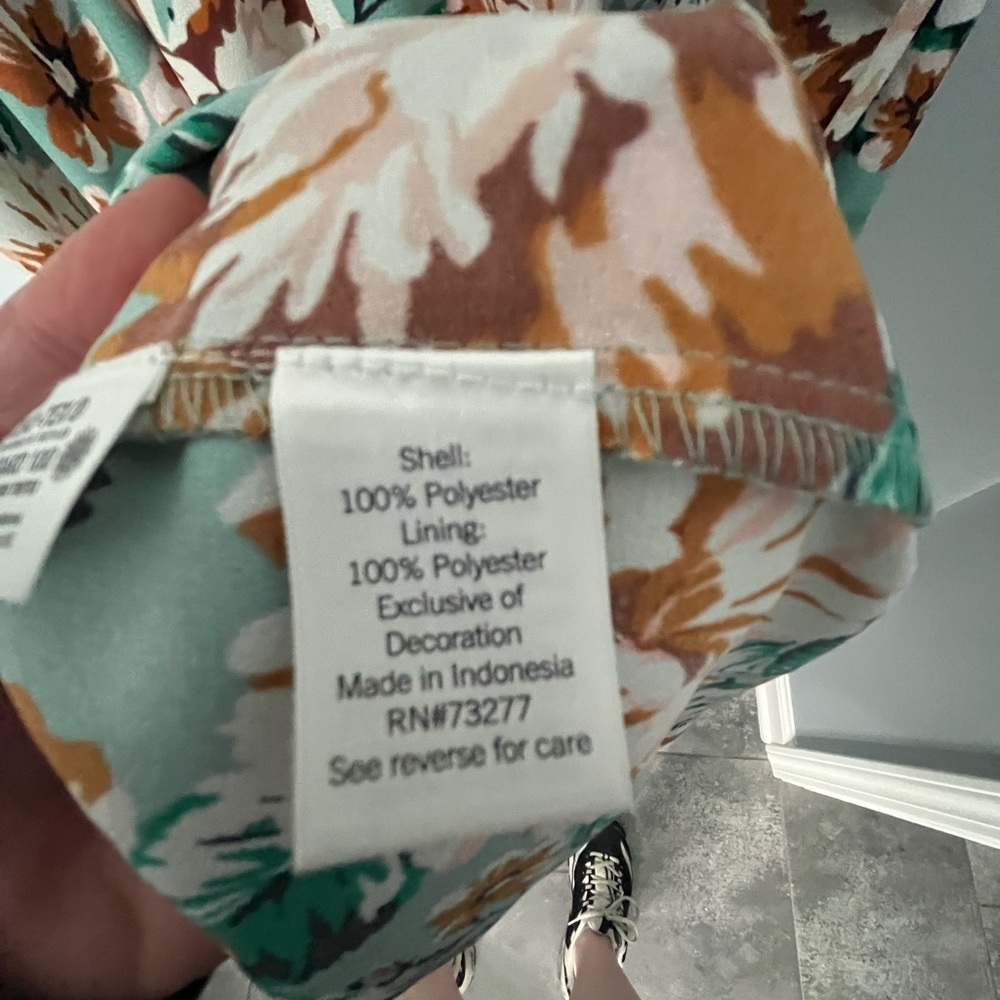 Lauren Conrad Green Floral Dress Size Medium - Picture 3 of 7